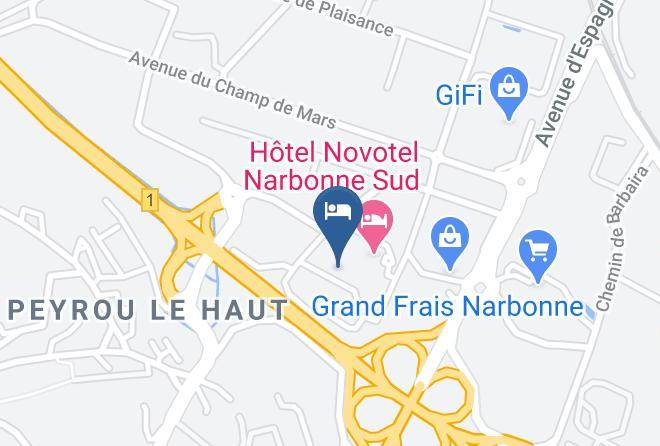 Aude - Hotel F1 Narbonne Sud Maps