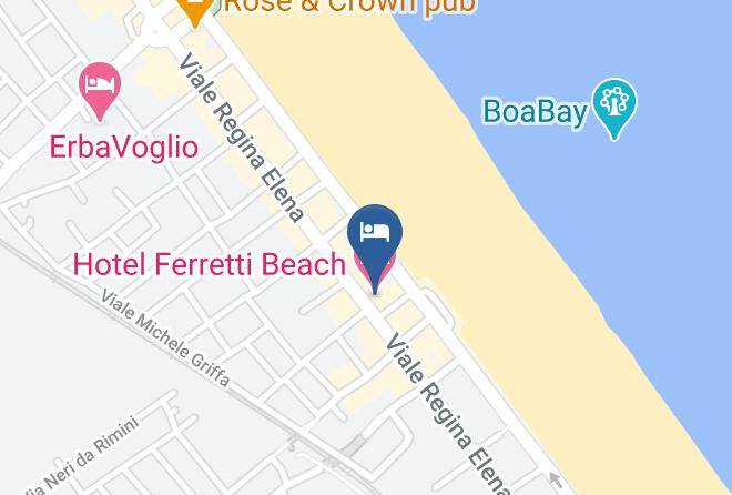 Rimini - Hotel Ferretti Beach Maps