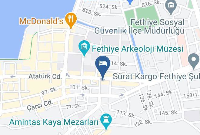 Fethiye - Hotel Feryil Merkez Maps