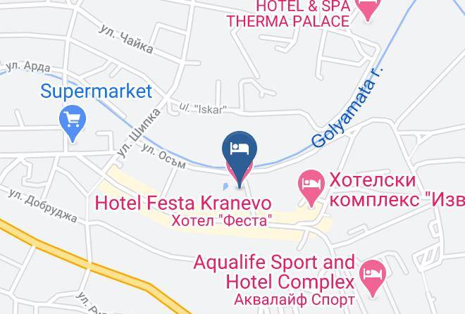 Hotel Festa Kranevo Map