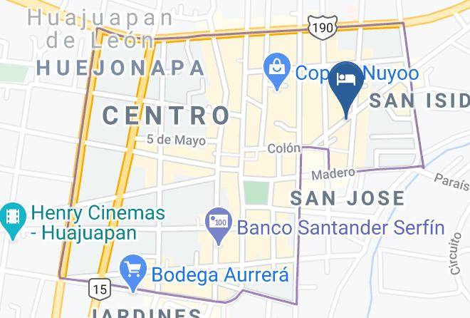 Heroica Ciudad De Huajuapan De Leon - Hotel Fesvi Maps