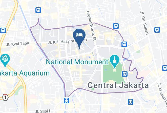 Central Jakarta - Hotel Fiducia Kaji Maps