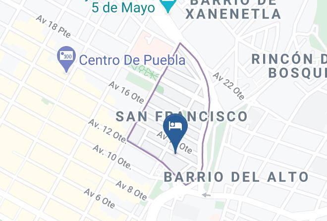 Puebla San Francisco - Hotel Finca Shalom Maps