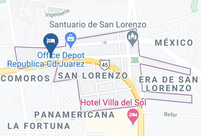 Juarez - Hotel Flamingo Maps