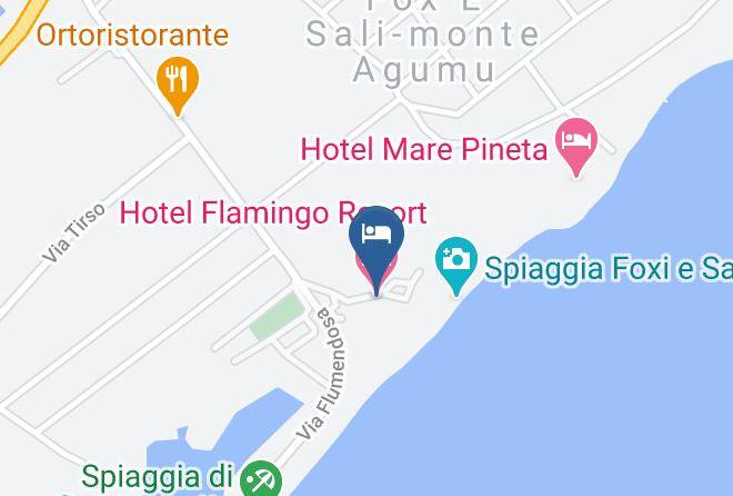 Cagliari - Hotel Flamingo Resort Maps