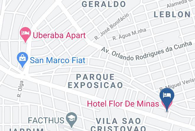 Uberaba - Hotel Flor De Minas Maps