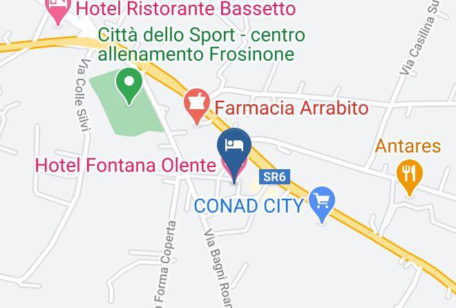 Frosinone - Hotel Fontana Olente Maps