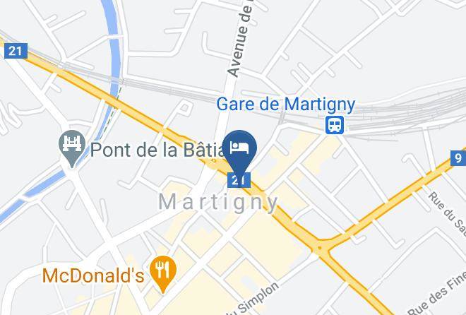 Martigny - Hotel Forclaz Touring Maps