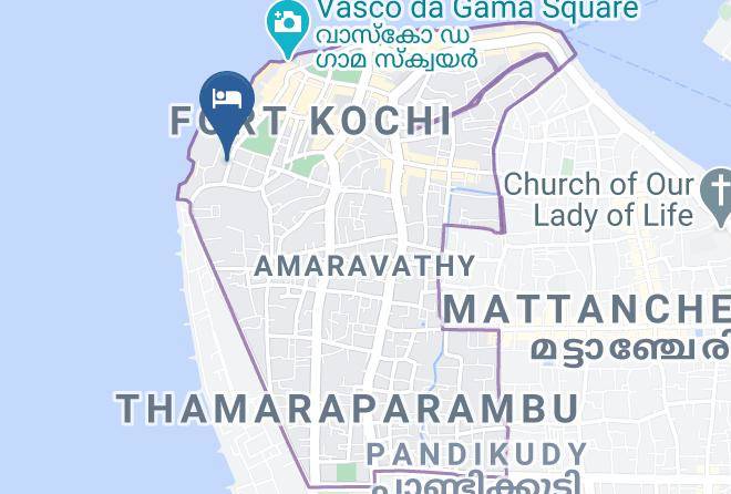 Kochi - Hotel Fort Kochi Beach Inn Maps