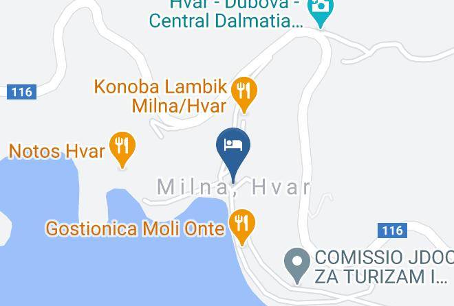 Hvar - Hotel Fortuna Maps