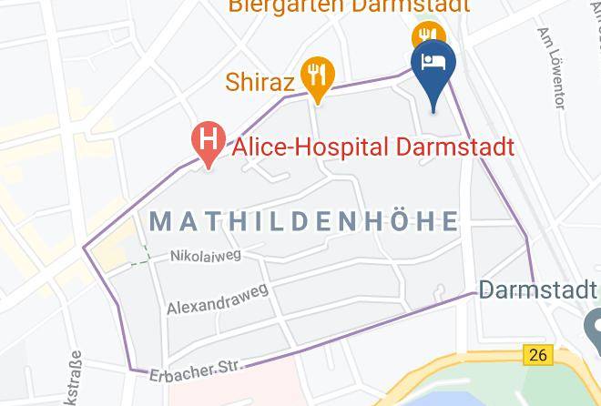 Darmstadt - Hotel Mathildenhohe Maps