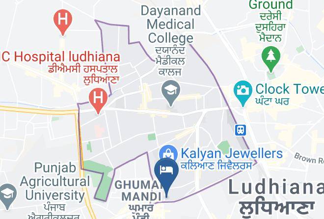 Ludhiana - Hotel Friends Regency Maps