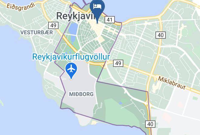 Reykjavik - Hotel Fron Maps