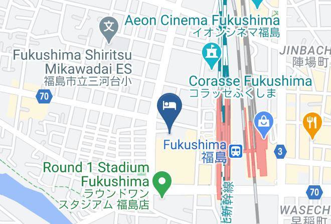 Fukushima City - Hotel Fukushima Green Palace Maps