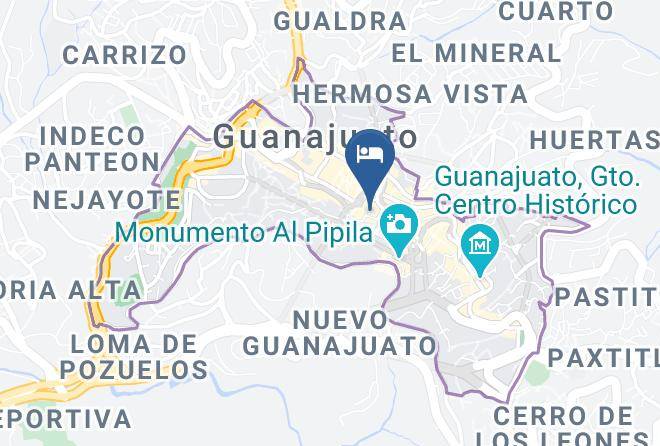 Guanajuato City Centre - Hotel Fusion Antigua Trece Maps