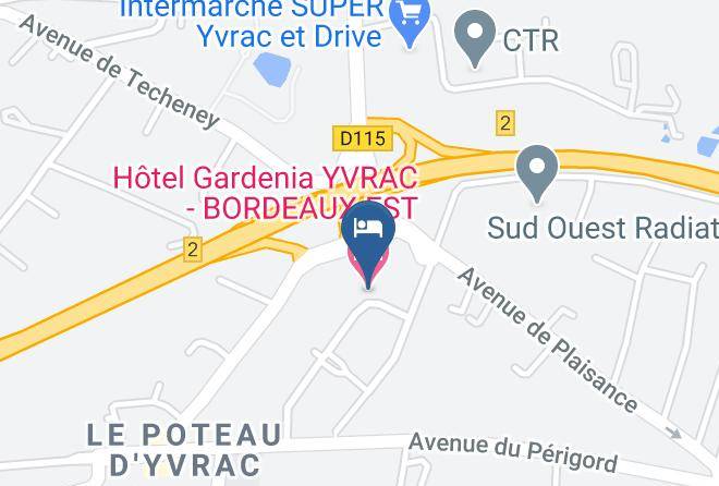 Gironde - Hotel Gardenia Yvrac Bordeaux Est Maps