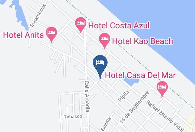 Tecolutla - Hotel Garelli Maps
