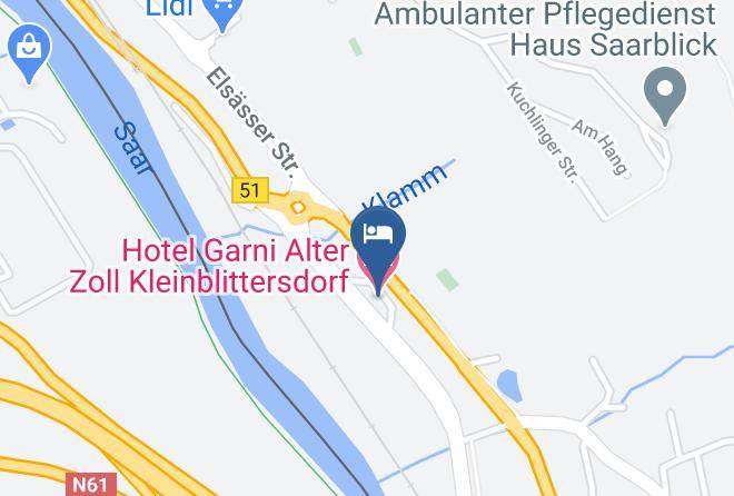 Saarbrucken - Hotel Garni Alter Zoll Kleinblittersdorf Maps