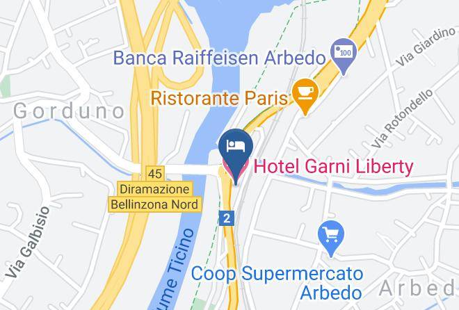 Bellinzona - Hotel Garni Liberty Maps