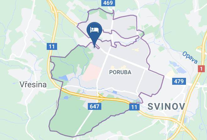 Hotel Garni Na Kolejich Vsb Tuo Map