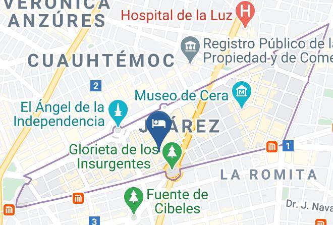 Cuauhtemoc - Hotel Geneve Mexico City Maps