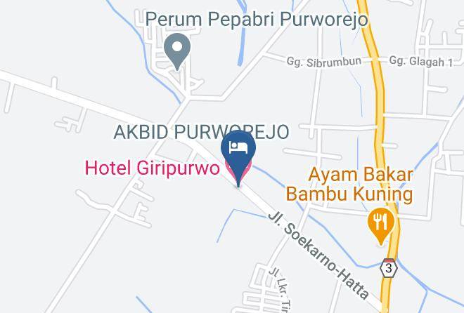Purworejo Regency - Hotel Giripurwo Maps