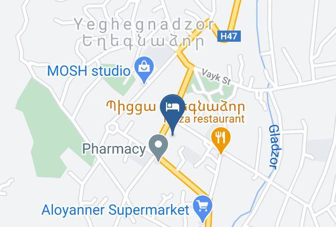 Yeghegnadzor - Hotel Gladzor Maps