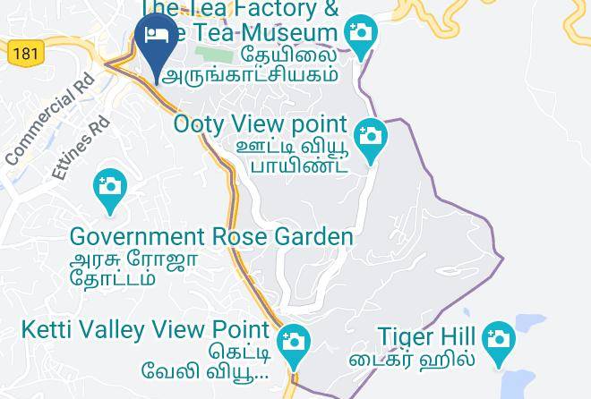 Ooty - Hotel Glanton Manor Maps