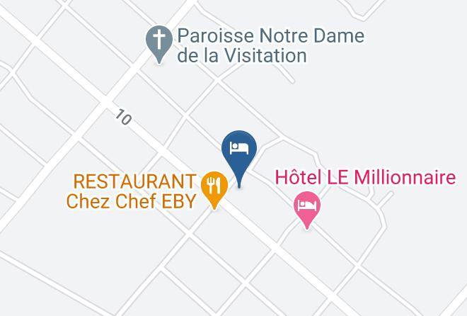 Yamoussoukro - Hotel Gnangondon Maps