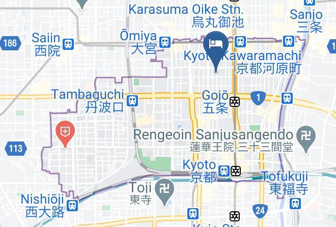 Kyoto City Shimogyo Ward - Hotel Goco Stay Kyoto Shijo Kawaramachi Maps