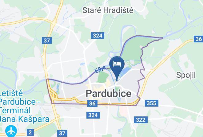 Pardubice - Hotel Golden Pike Maps