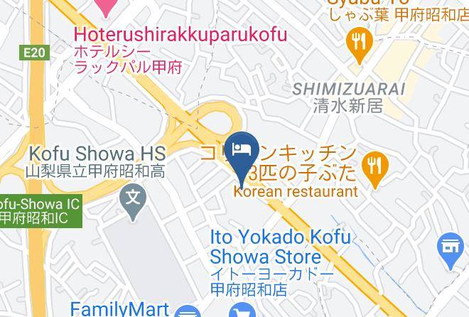 Showa Townnakakoma District - Hotel Golf Kofu Showa Maps