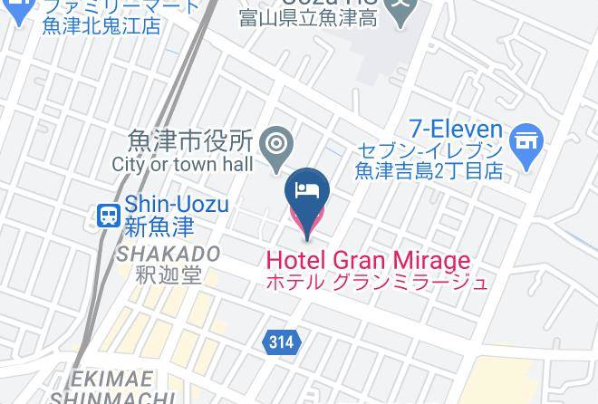Uozu City - Hotel Gran Mirage Maps