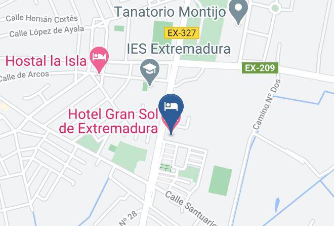 Hotel Gran Sol De Extremadura Map