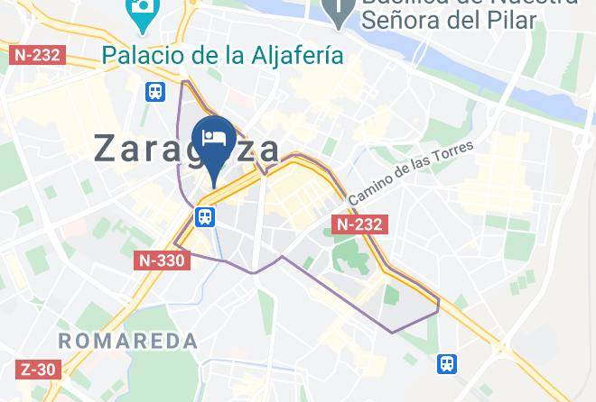 Zaragoza - Hotel Gran Via Maps