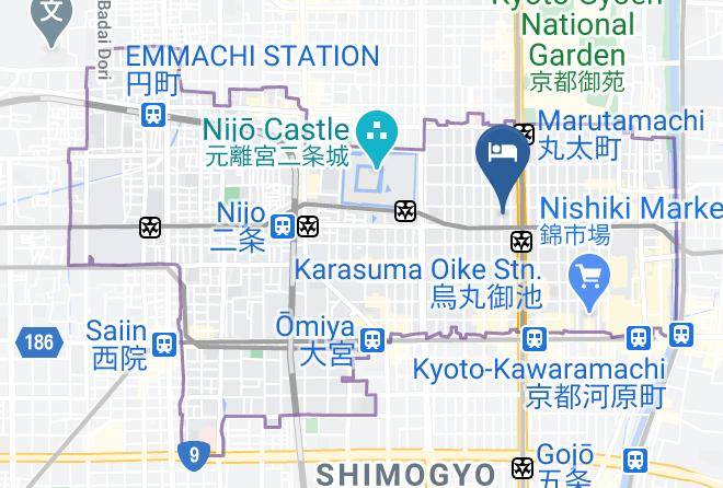 Kyoto City Nakagyo Ward - Hotel Grand Bach Kyoto Oike Select Maps