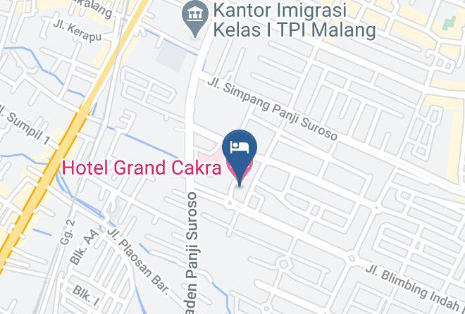 Malang Regency - Hotel Grand Cakra Maps
