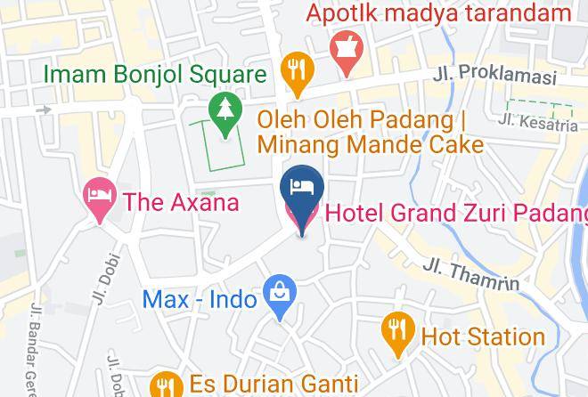 Kota Padang - Hotel Grand Zuri Padang Maps