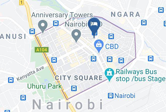 Nairobi - Hotel Green Court Maps