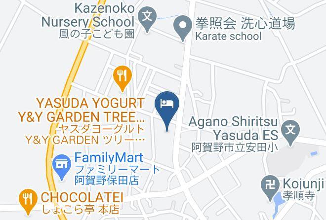 Agano City - Hotel Green Yasuda Maps