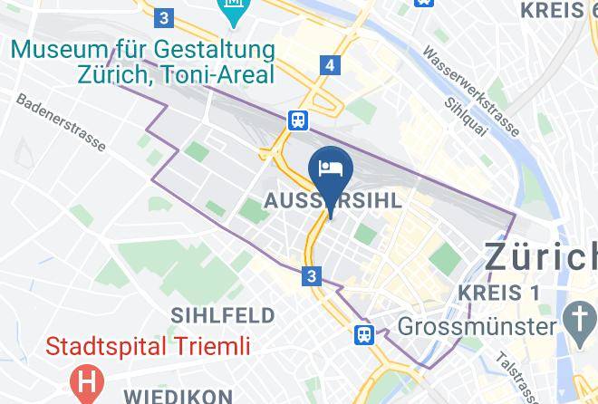 Zurich Aussersihl - Greulich Design & Lifestyle Hotel Maps