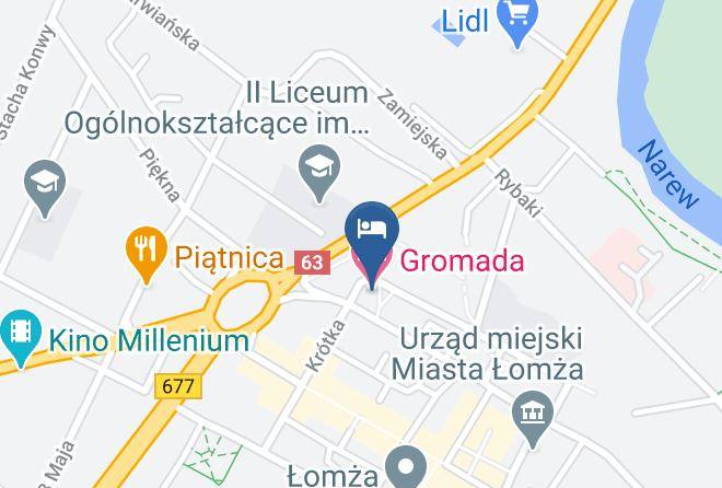 Lomza - Hotel Gromada Lomza Maps