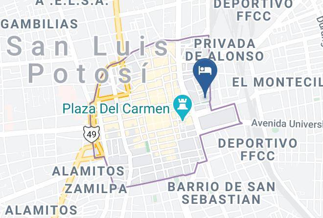 San Luis Potosi Old Town - Hotel Guadalajara Maps