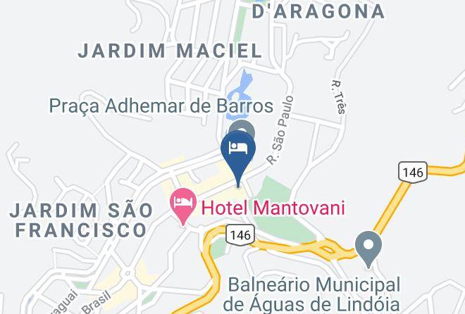 Aguas De Lindoia - Hotel Guarany Maps