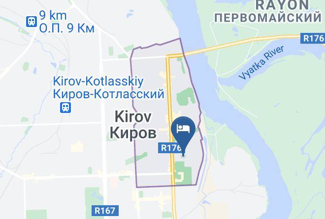 Kirov - Hotel Gubernskaya Maps