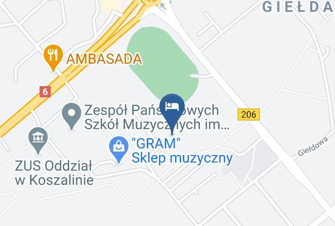 Koszalin - Hotel Gwardia Maps
