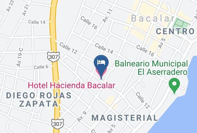 Bacalar - Hotel Hacienda Bacalar Maps