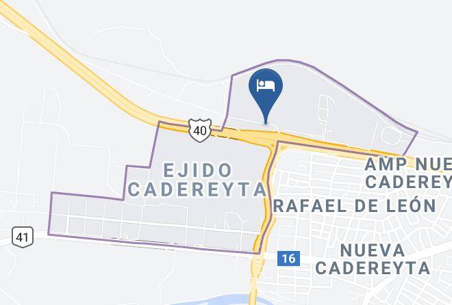 Cadereyta Jimenez - Hotel Hacienda Colonial Maps