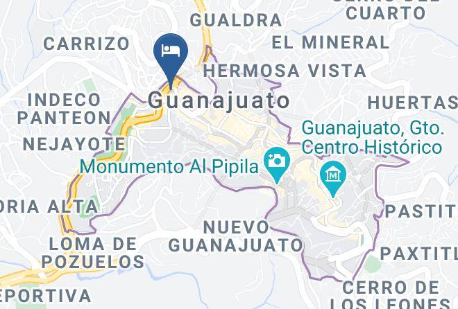 Guanajuato City Centre - Hotel Hacienda De Cobos Maps