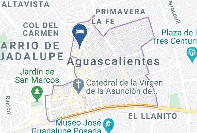 Aguascalientes Aguascalientes City Center - Hotel Hacienda Del Roble Maps